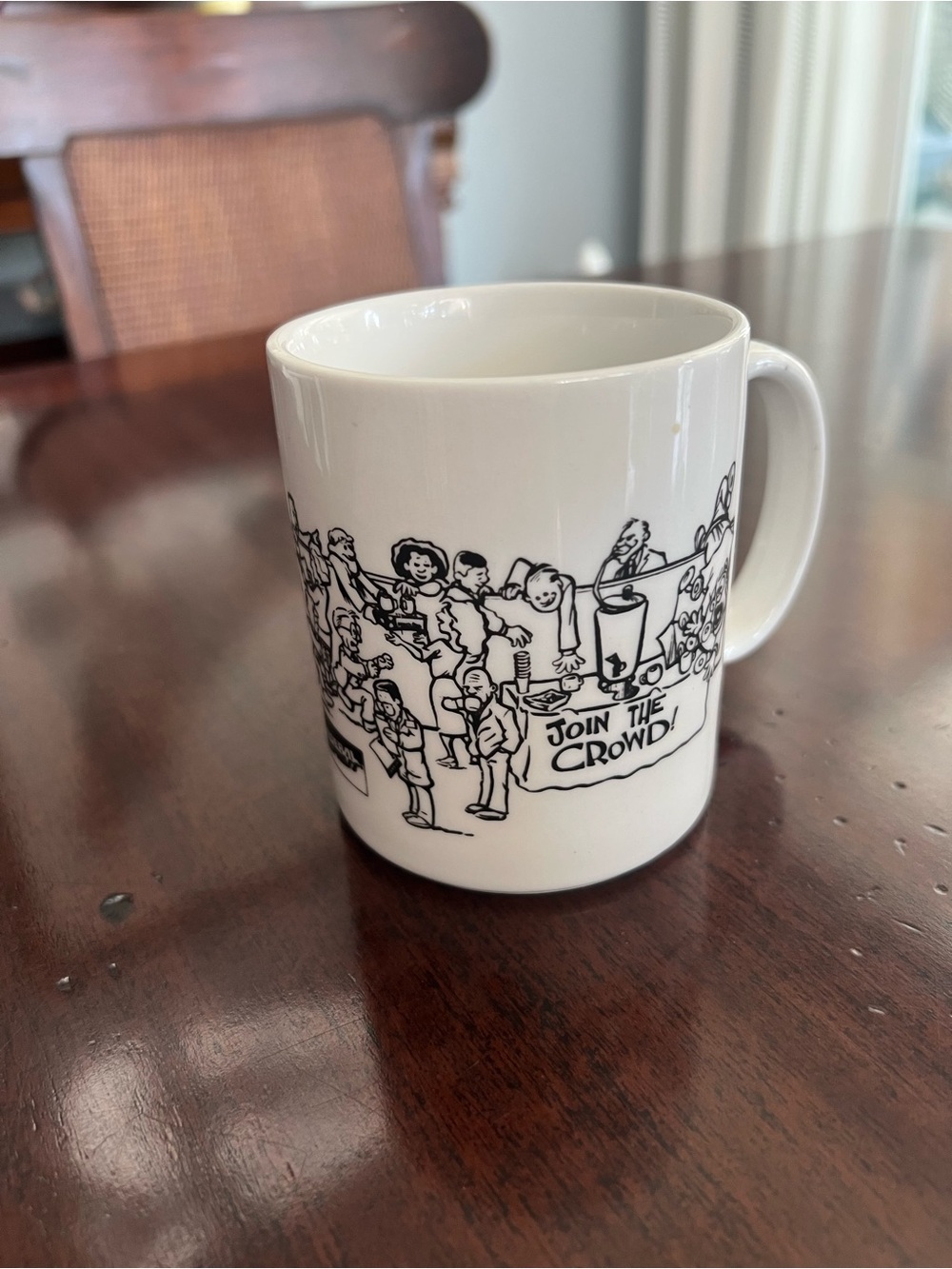 Vintage Federal Express FedEx Employee Coffee Mug Cartoon Office Graphic White